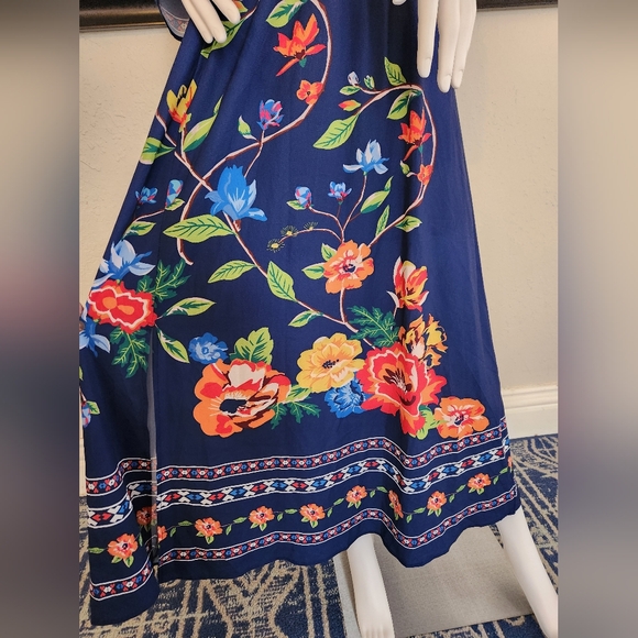 Floral Print Batwing Cold Shoulder Sleeve Dress ☆NWOT☆ - Picture 3 of 6